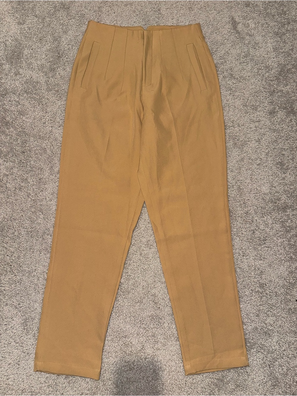 Zara Straight-Leg Jeans in Camel